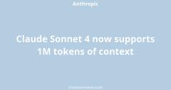 Claude Sonnet 4 now supports 1M tokens of context